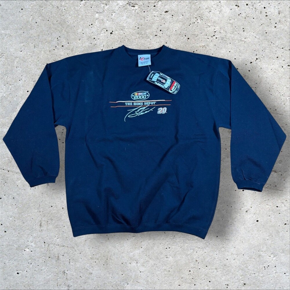 Vtg Tony Stewart Home Depot Sweatshirt Mens L Chase Authentics NASCAR Y2K NWT